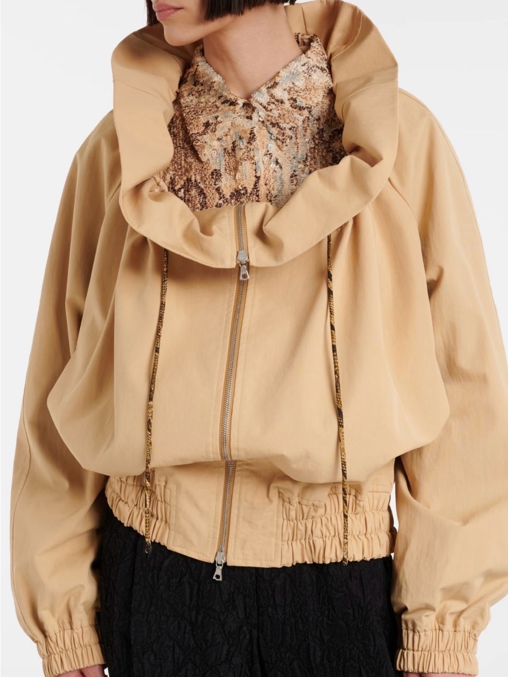 Dries Van Noten Women Voly Cotton-Poplin Brown Jacket S Utility Quiet Luxury